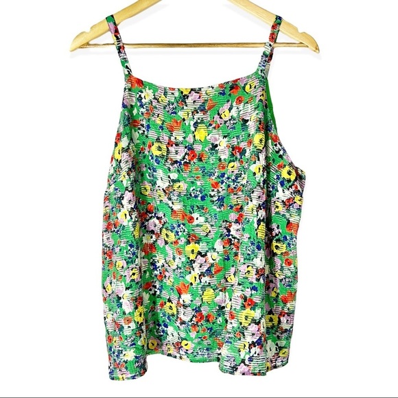 Maeve by Anthropologie Green Quinn Textured Cami Tank Top - Picture 2 of 7